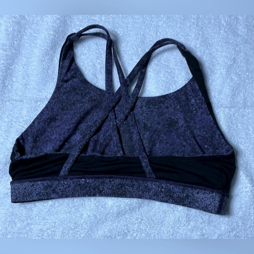 Women Lululemon Athletica Sports Bra Comfort springless blue and purple size 8 - Picture 5 of 7